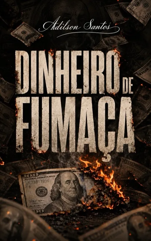 Capa do livro Dinheiro de Fumaça, de Adilson Santos
